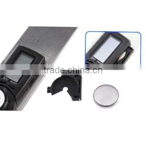 2in1 Digital Angle Finder Meter/ Protractor Stainless Steel with Moving Blade Ruler 360 degree 400mm 0~999.9 degree Range