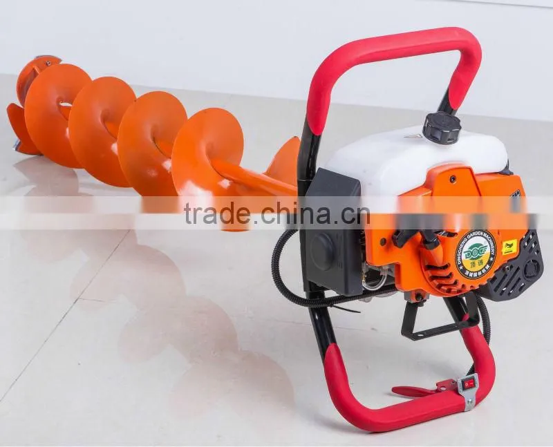 New OEM products gasoline petrol earth augers drill 57cc garden tools 400mm drill