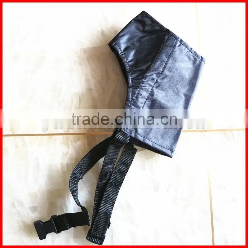 Black Pet Adjustable Dog Muzzle Fabric Nylon Comfortable Soft No Bark Bite Chew