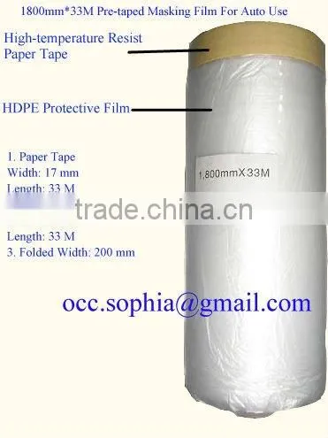pretaped masking film