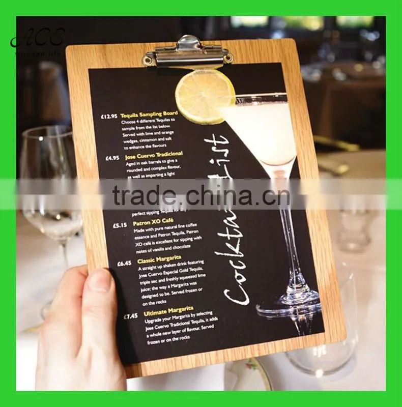 Wood tariff menu board Custom wood menu board