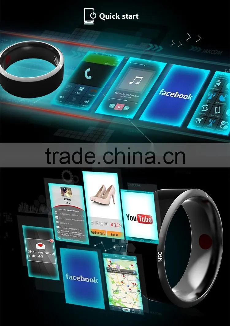 2016 New Generation Smart Ring Jewelry Factory Price Customized Nfc Smart Ring Mens and Womens Rings Size Available