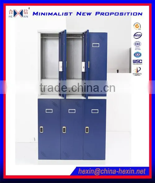 6 doors cloth storage foldable steel daycare furniture