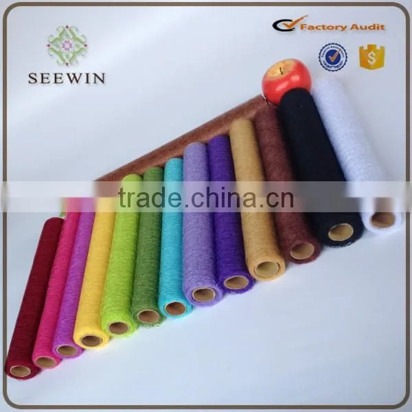 transparent silk colorful organza roll for flower wrapping and wedding decoration