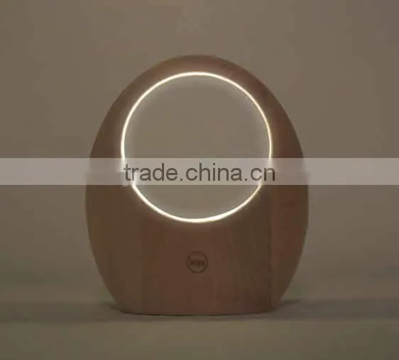 Smart Gesture control Wood Table Light with built-in Battery