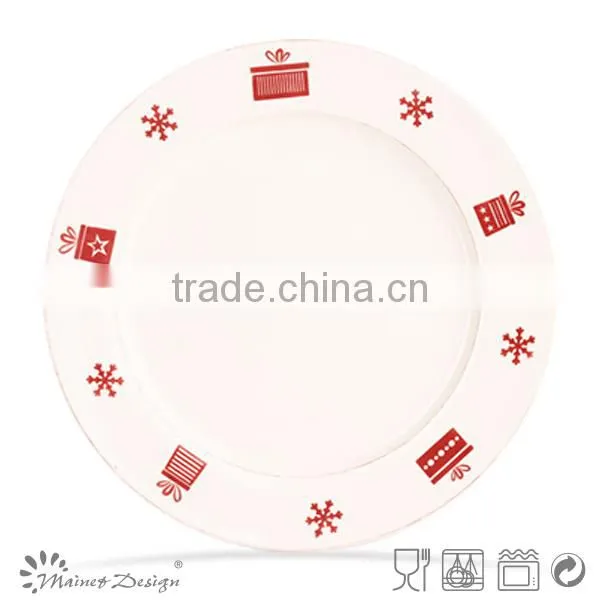chritmas ceramic plate/ceramic christmas plate/ceramic gift plate