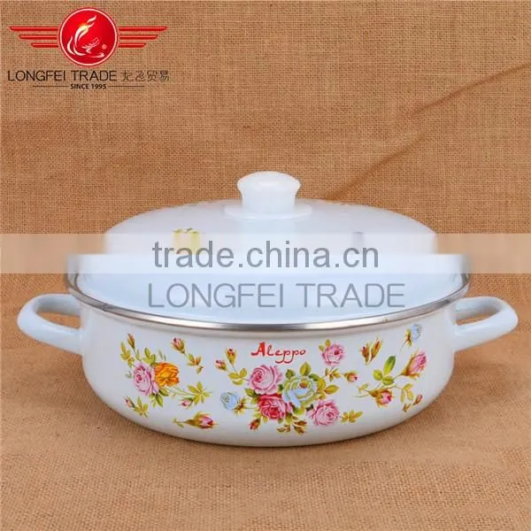 High quality 20cm enamel deep frying pot / enamel frier