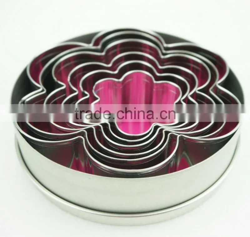47095 6pcs flowers stainless steel cookie cutter set