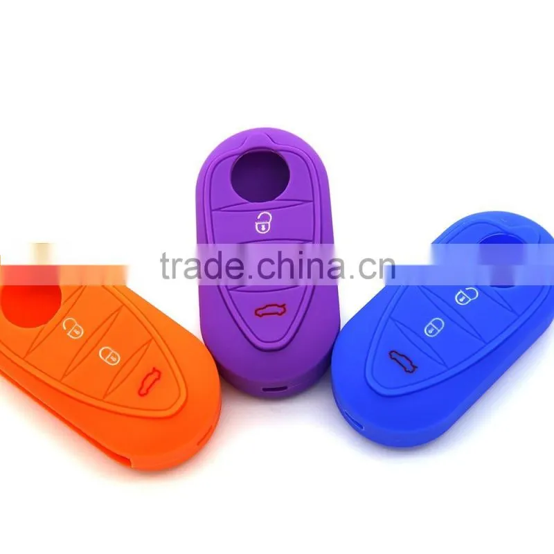 Plastic leather car key holder silicone protective car key cover for Alfa Romeo