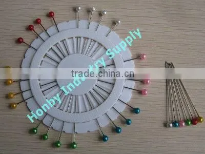 vintage style 55mm plastic round headed pearl pins