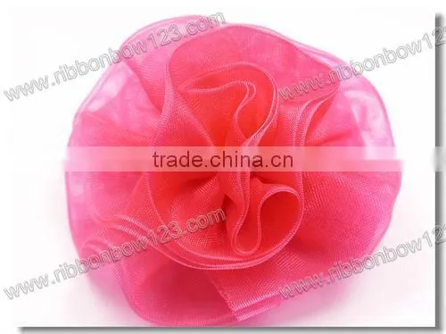 accessories organza red fabric rose