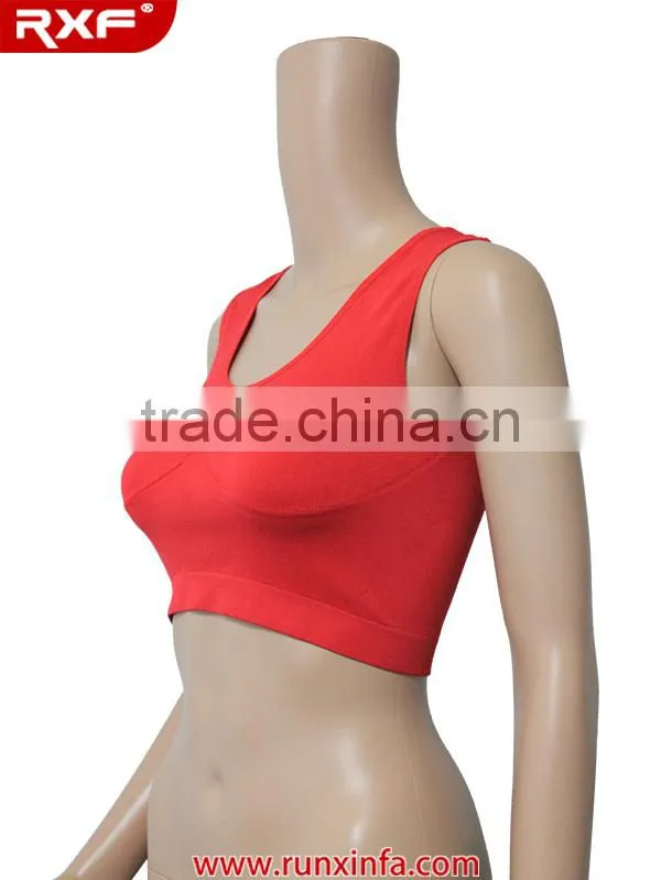 Simple lady sports bra with removable padding/custom sports bra