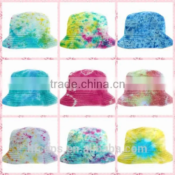 Floral Print Custom Bucket Cap/Plain Tie Dyed Bucket Hat/Cheap Wholesale Bucket Hat