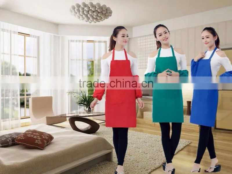 New silk screen high quality cheap plain apron for promotion