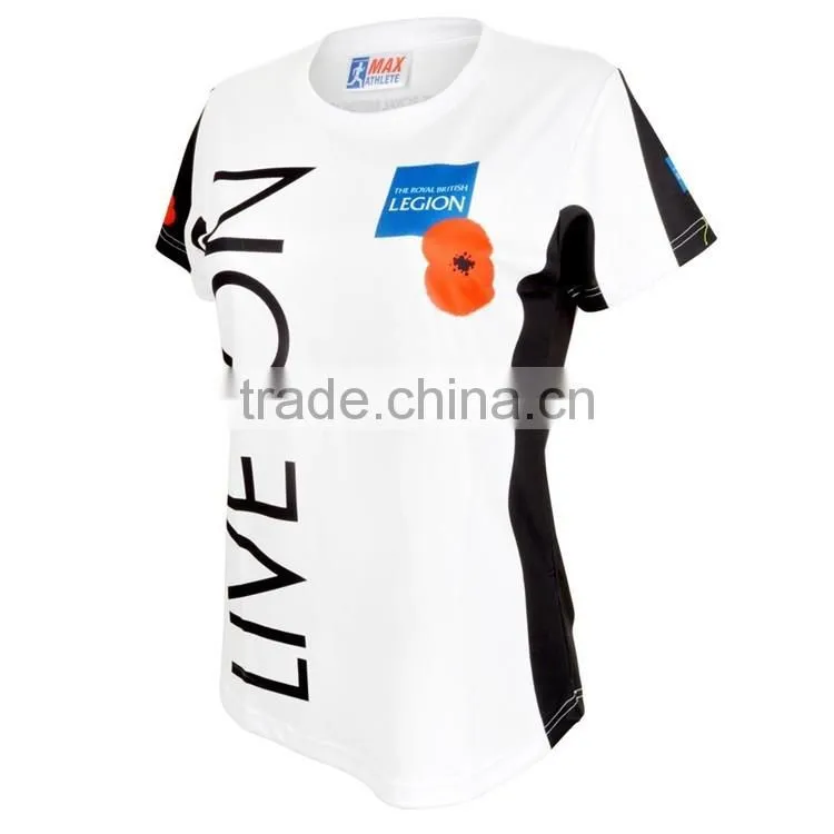 China cheap wholesale sublimation print dry fit running shirt