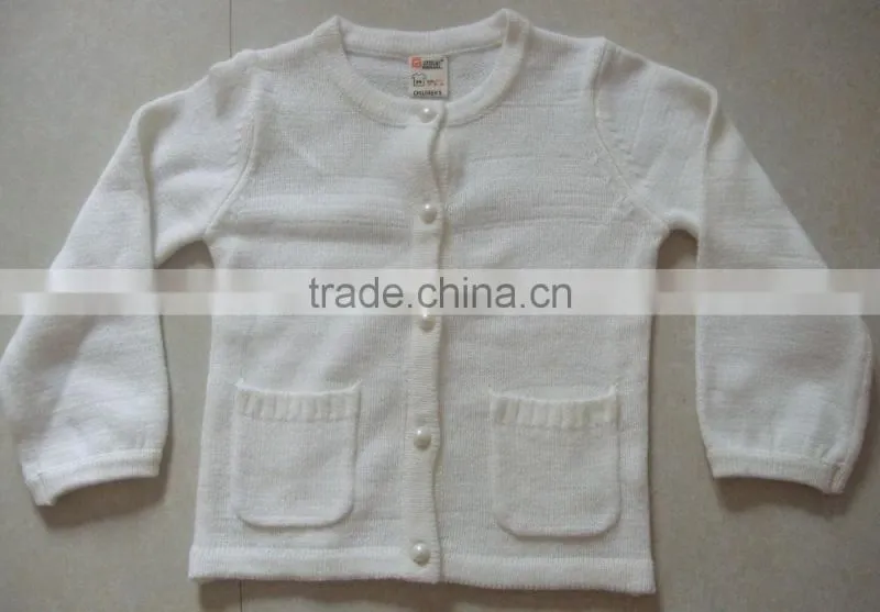 New Style Girl Sweater Cardigan Coat Child Sweater Long-sleeve Sweet Knitwear (BKNK5339)