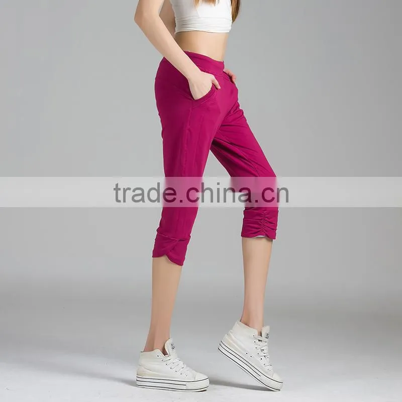 2015 Newly design Custom high quality womens fashion slim fit jogger sport pants