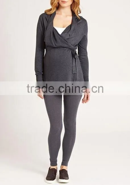 Maternity ladies wear 4-in-1 long sleeve cardigan for women