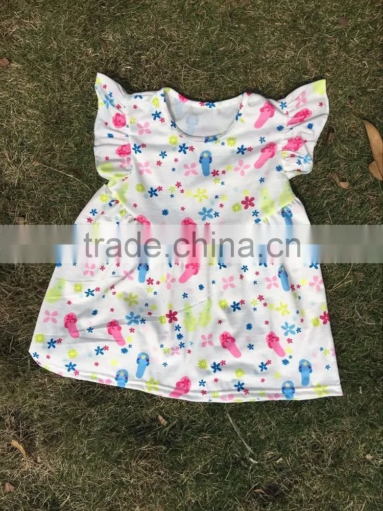 Hot popular kids girls new brand name casual cotton baby girl frock designs dress