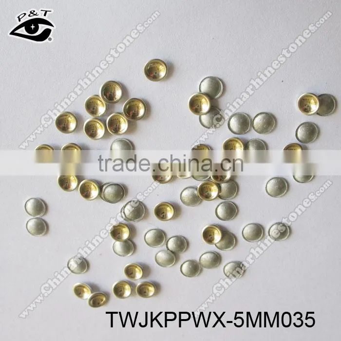 Hot fix Metal Nailhead Cancave Studs Special Shape Metal Studs 5MM