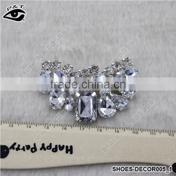 Clip on shoe accessories rhinestone crystal shoe clips shoe clips for flip flops