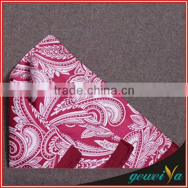 Luxury Suit Flower Printed Silk Handkerchief