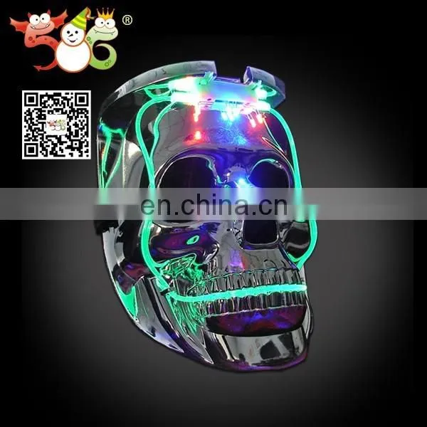 Customized logo Halloween light up skull mask