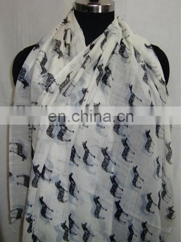 Hand printed scarf, Silk Pashmina Printed shawls