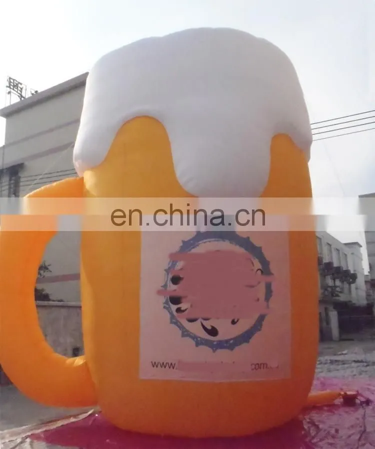 2017 Advertising Giant inflatable promotional beer cup, giant inflatable beer mug for promotion