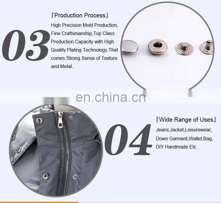 Spring Snap Fasteners for Jacket/Garment BM10135