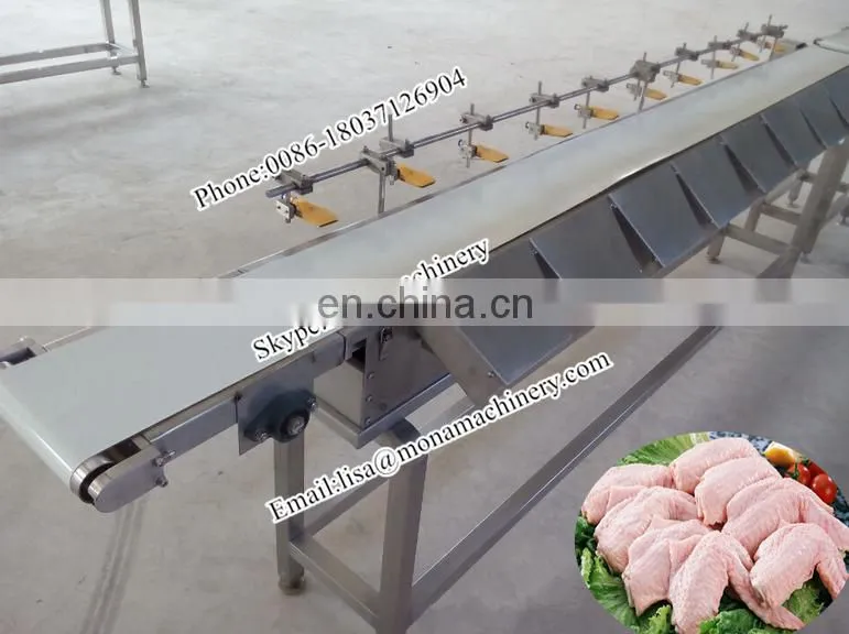Poultry And Seafood Weight Grading System (10-3000g) 6 Grade Fish Sorting Machine (10g~1200g)