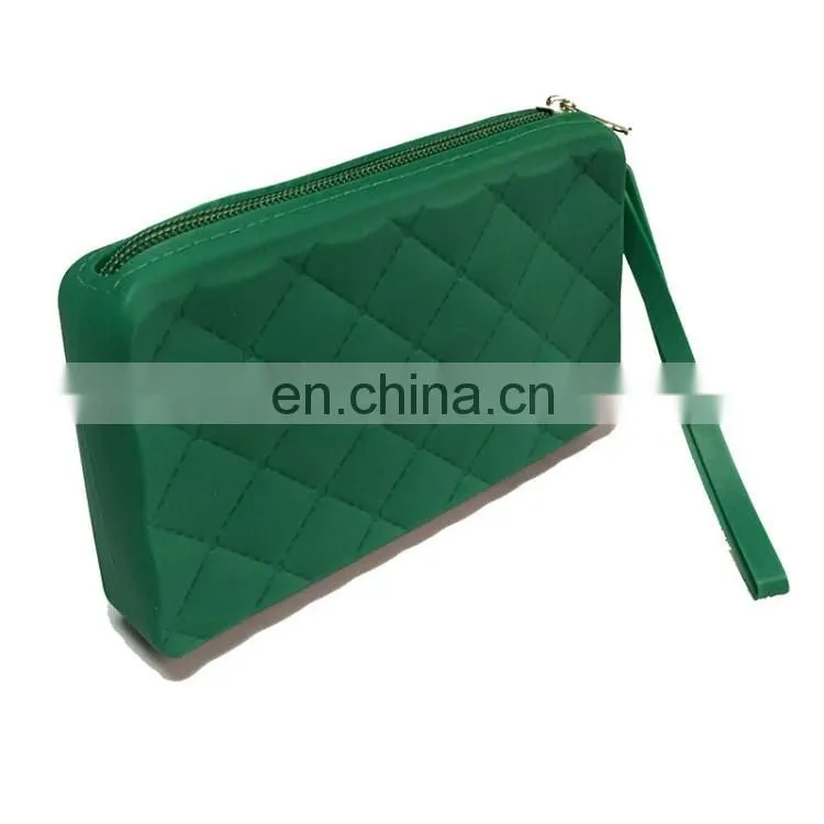 Fashion Clutch Candy Jelly Girls Purse Wallets Rectangle Women Wristlet Silicone Bags