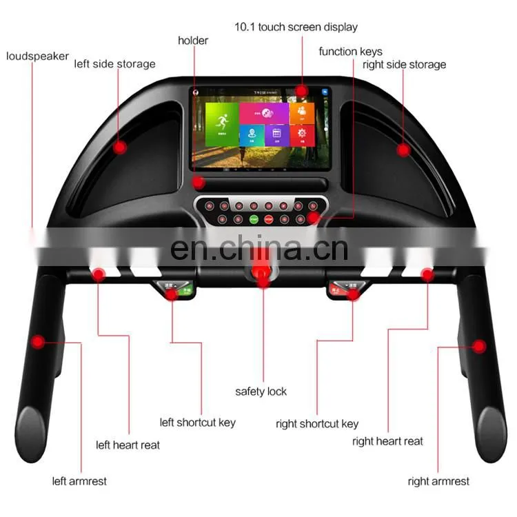 high quality fitness treadmill home use treadmill lose weight running machine for gym with wifi touch screen