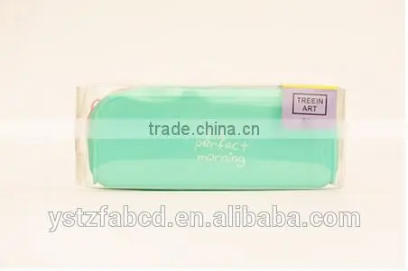 2016 Newest Gift Use and Pencil Bag factory supply printed logo custom Silicone pencil case
