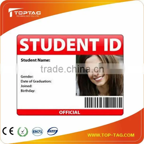 contactless ID card/ Smart ID Card 125khz 13.56Mhz ID card/ student card for school