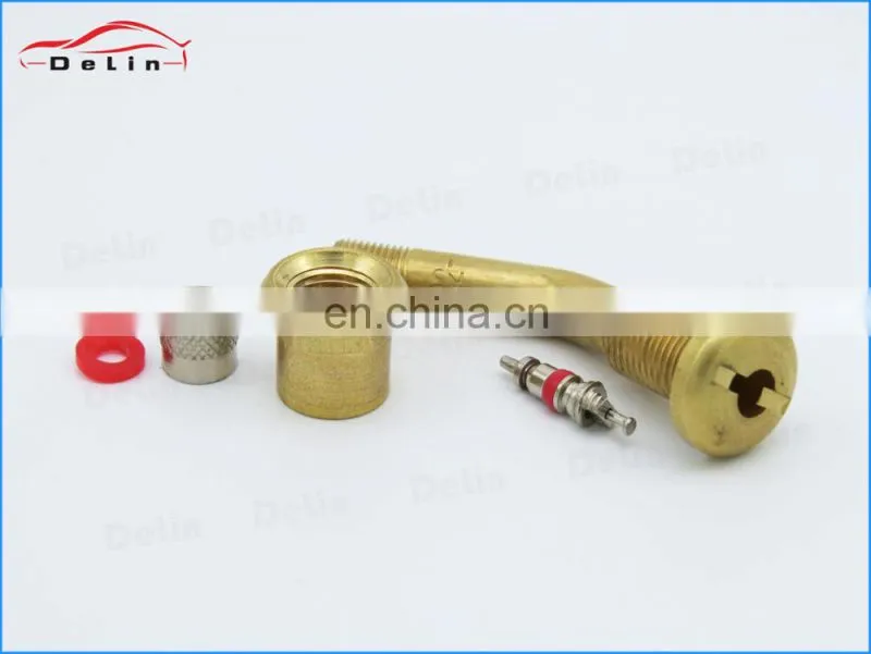 DeLin truck single bend tyre valve tractor brass factory seal clamp-in tyre valve V3-20-1HX