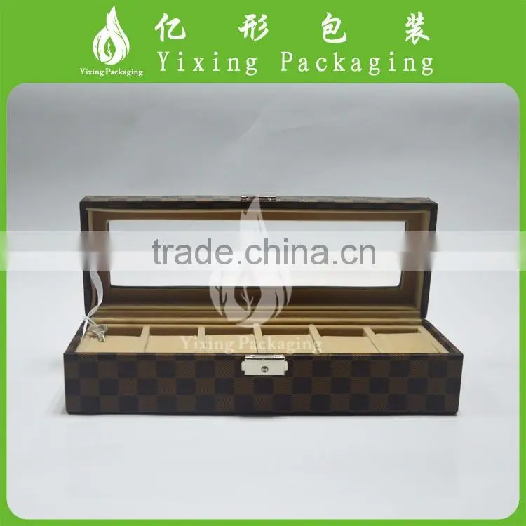 Hot Sale PU Wrist Watch 12 Slots Display Box Storage Holder Organizer Case