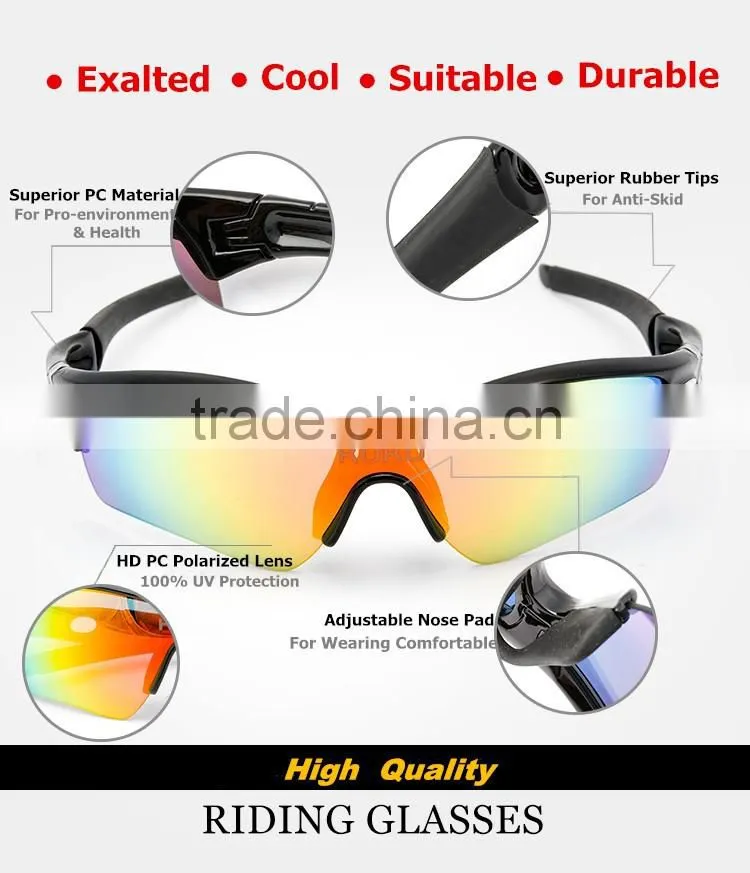 5 Color frame optional sports sunglasses anti impact cycling race sunglasses