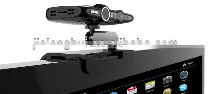 2013 New hot selling with camera (5.0 MP) android 4.0 tv box portable Android Mini PC HD2 Dual Mic AV WiFi RJ45 tv box for skype