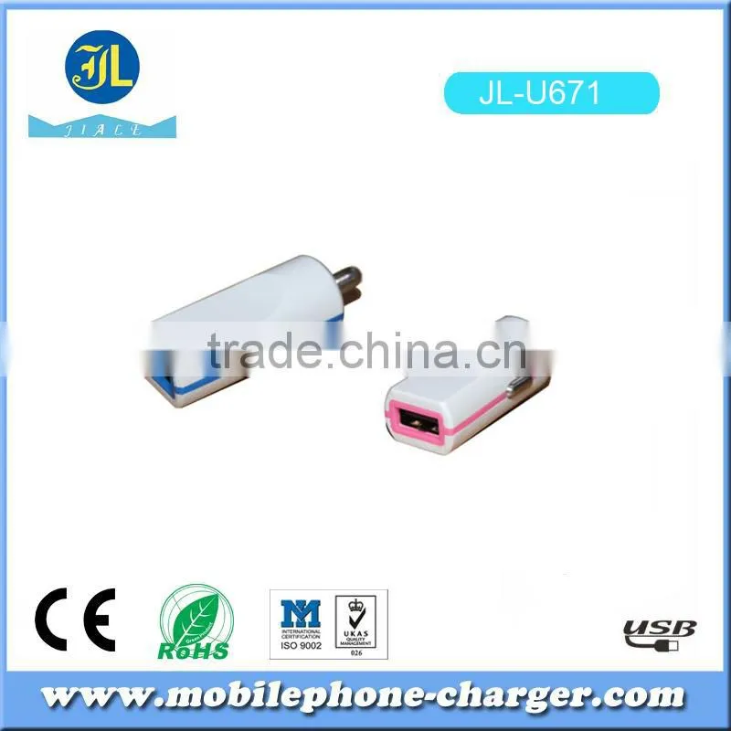 Mini car accessories phone charger new products usb car charger gift for sale