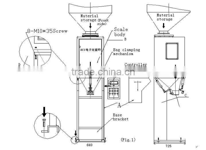 25kg bag packaging machinery rice packing machine for sale