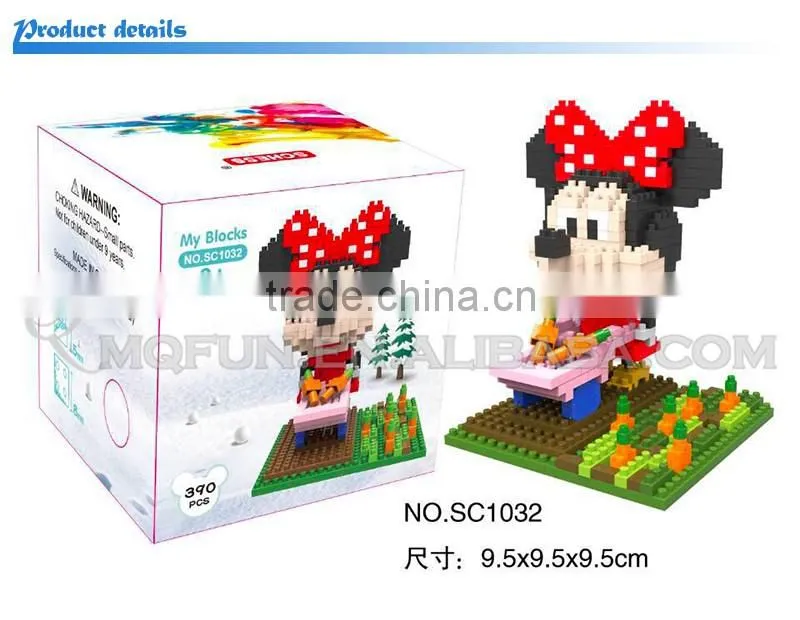 Mini Qute SC Kawaii American avenger cartoon mouse duck dog diamond block plastic building block boys educational toy