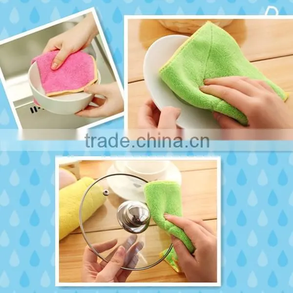 Anti-bacterial decontaminated harmless polishing microfiber german kitchen towel