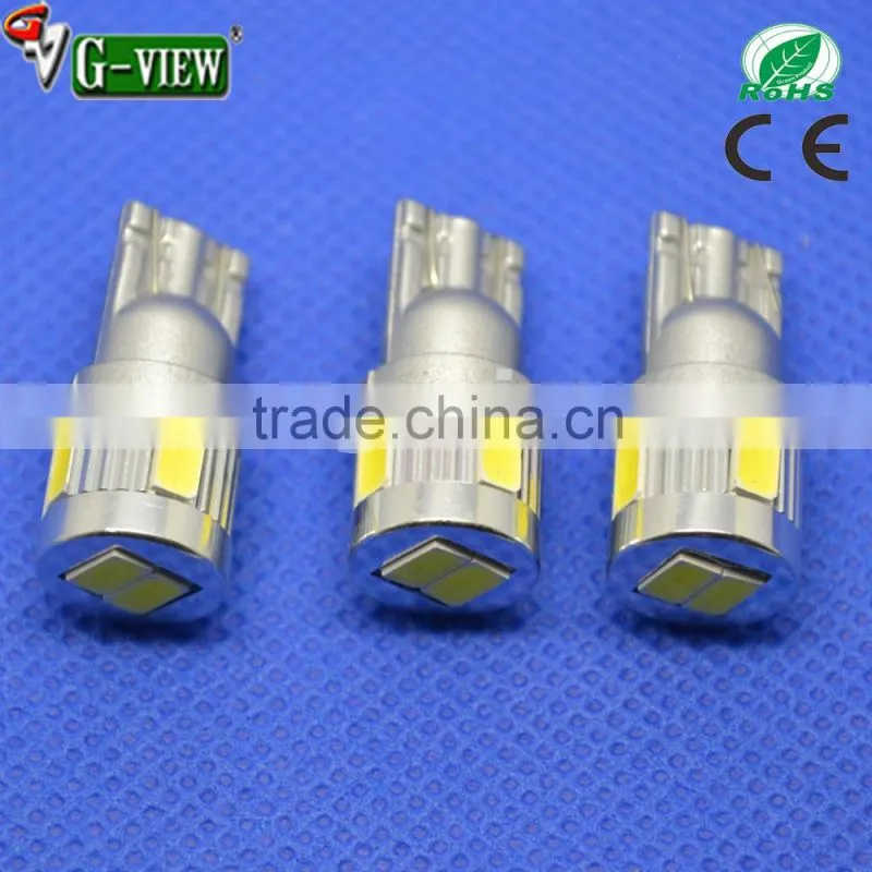 New arrival high quality auto Free error tail light T10 w5w 194 car LED light t10 5630 6 SMD