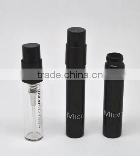 2ml clear glass with pump sprayer, perfume atomizer,fragrance oil sprayer vial