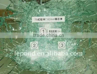 9.76-42.3mm Safety Bullet Resistant Glass