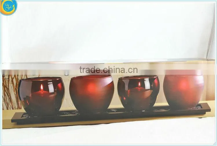 hand drawing glass candle holder,hand etched glass candle holder