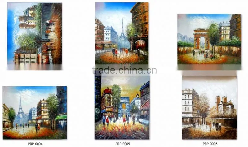 high quality Canvas Print painting paris street landscape wall Print Art decor painting
