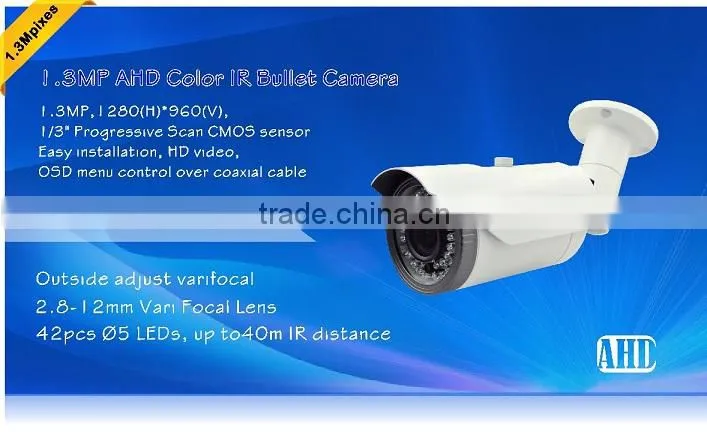 CMOS Camera Module Varifocal 720P Bullet Camera IR Waterproof Night Vision 1.3MP CCTV Camera