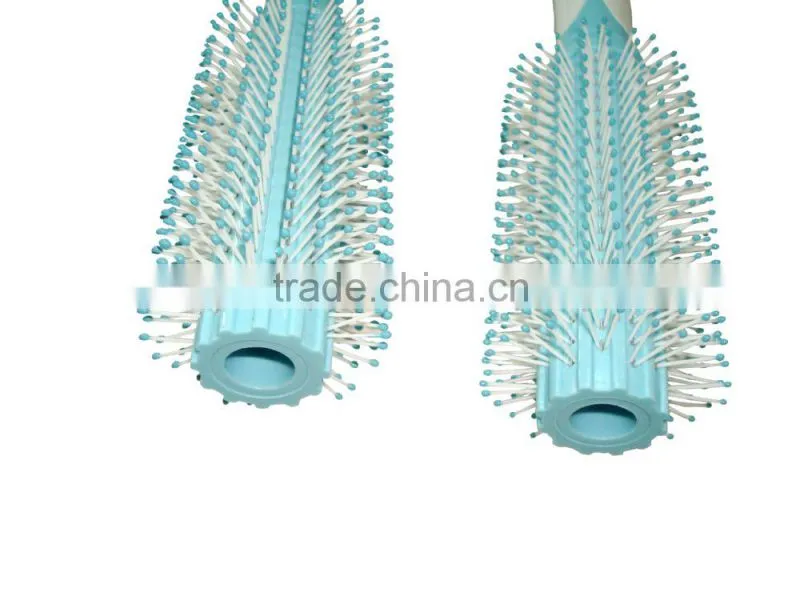 Professional plastic hair brush with clips